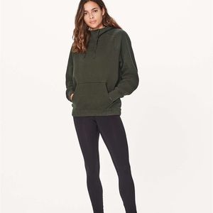 Army green Lululemon “warm for the winter hoodie”